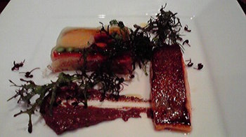 20150314 上川産紅鱒の自家製スモーク 色々な野菜のテリーヌ タプナードを添えて.jpg